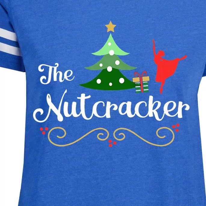 Nutcracker Ballet Gift For Girl Clara & Tree Nutcracker Enza Ladies Jersey Football T-Shirt