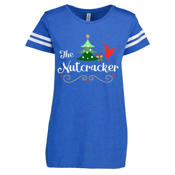 Nutcracker Ballet Gift For Girl Clara & Tree Nutcracker Enza Ladies Jersey Football T-Shirt