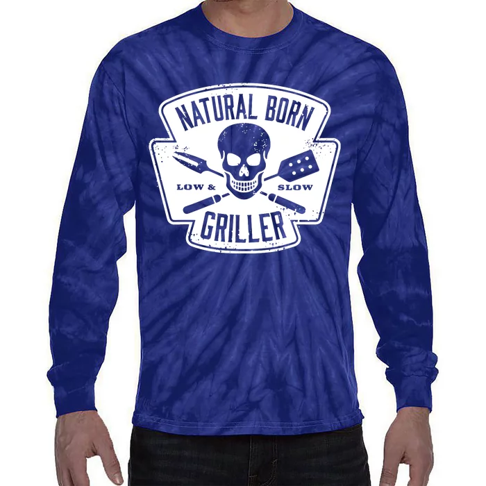 Natural Born Griller Bbq Lovers Tie-Dye Long Sleeve Shirt