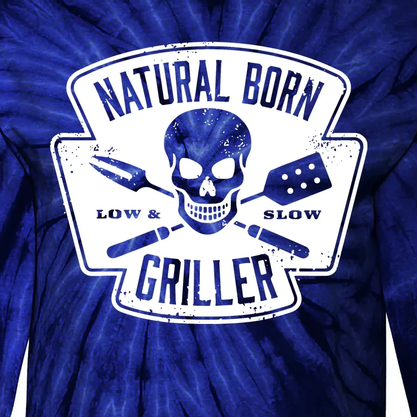 Natural Born Griller Bbq Lovers Tie-Dye Long Sleeve Shirt