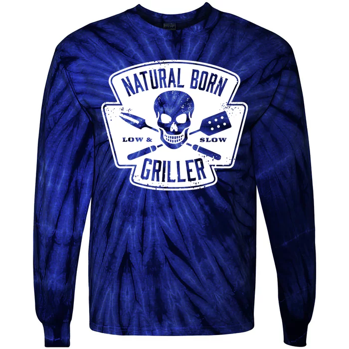 Natural Born Griller Bbq Lovers Tie-Dye Long Sleeve Shirt