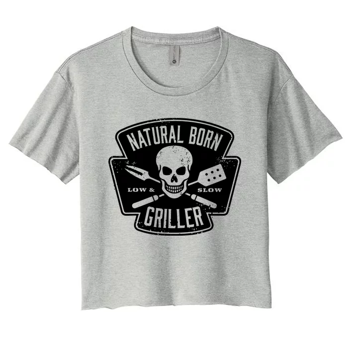 Natural Born Griller Bbq Lovers Women's Crop Top Tee