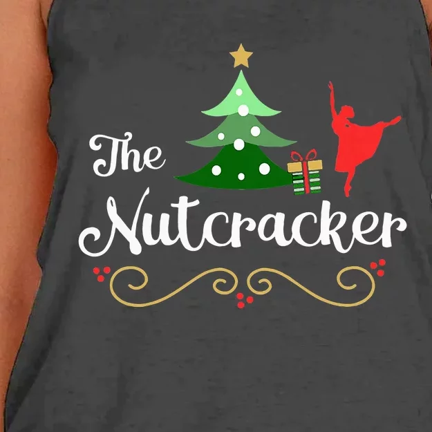 Nutcracker Ballet Gift For Clara & Tree Nutcracker Women's Knotted Racerback Tank