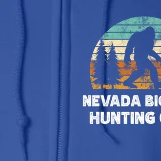 Nevada Bigfoot Hunting Club Sasquatch Fan Cool Gift Full Zip Hoodie