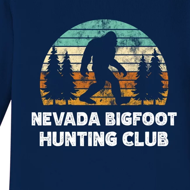 Nevada Bigfoot Hunting Club Sasquatch Fan Cool Gift Baby Long Sleeve Bodysuit