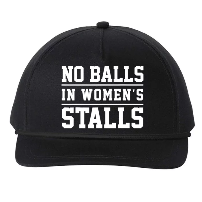 No Balls In Womens Stalls Funny Snapback Five-Panel Rope Hat