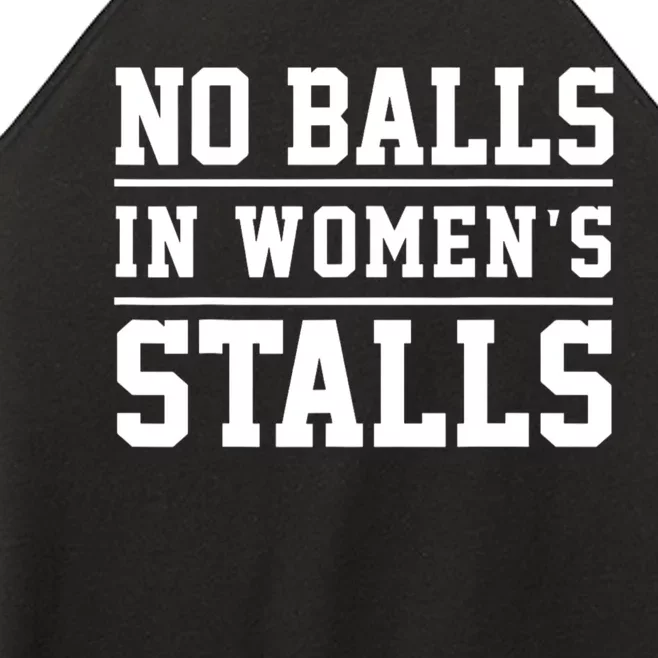 No Balls In Womens Stalls Funny Women’s Perfect Tri Rocker Tank