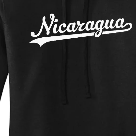 Nicaragua Baseball Jersey Script With Swoosh Women's Pullover Hoodie