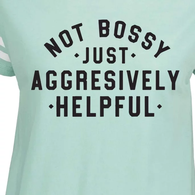 Not Bossy Just Aggressively Helpful Cute Mom Funny Teacher Enza Ladies Jersey Football T-Shirt