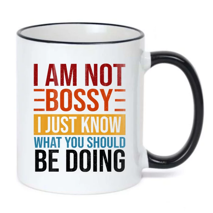 Not Bossy Just Know What I Should Be Doing Funny Sayings Black Color Changing Mug