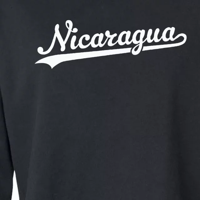 Nicaragua Baseball Jersey Script With Swoosh Cropped Pullover Crew