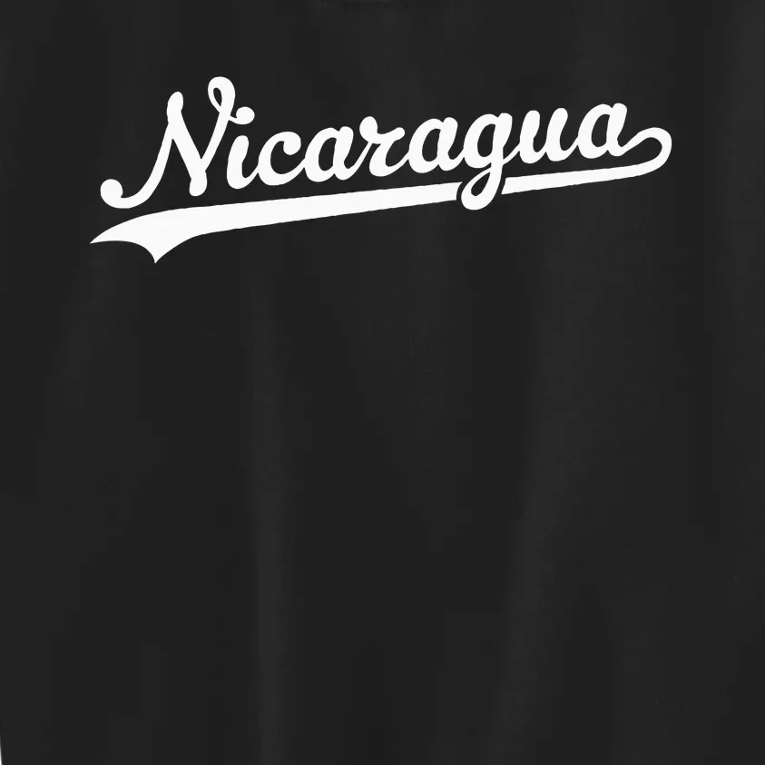 Nicaragua Baseball Jersey Script With Swoosh Kids Sweatshirt