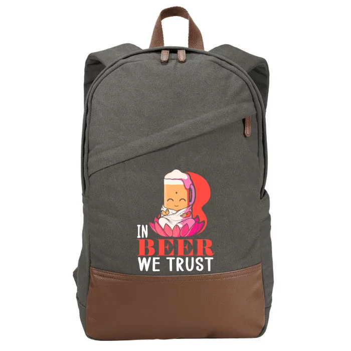 Namasté Beer Jga Yoga Class Buddha Beer Gift Cotton Canvas Backpack