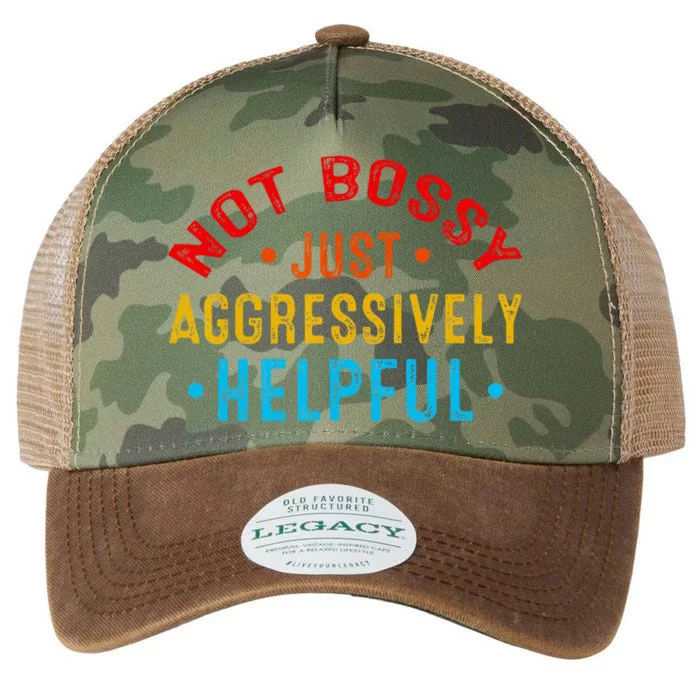 Not Bossy Just Aggressively Helpful Funny Legacy Tie Dye Trucker Hat