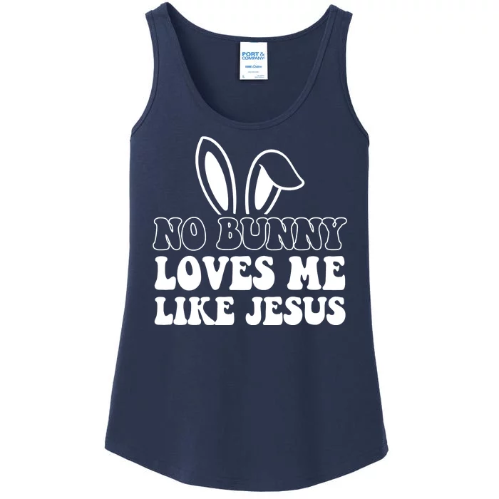 No Bunny Loves Me Like Jesus Cute Easter Ladies Essential Tank