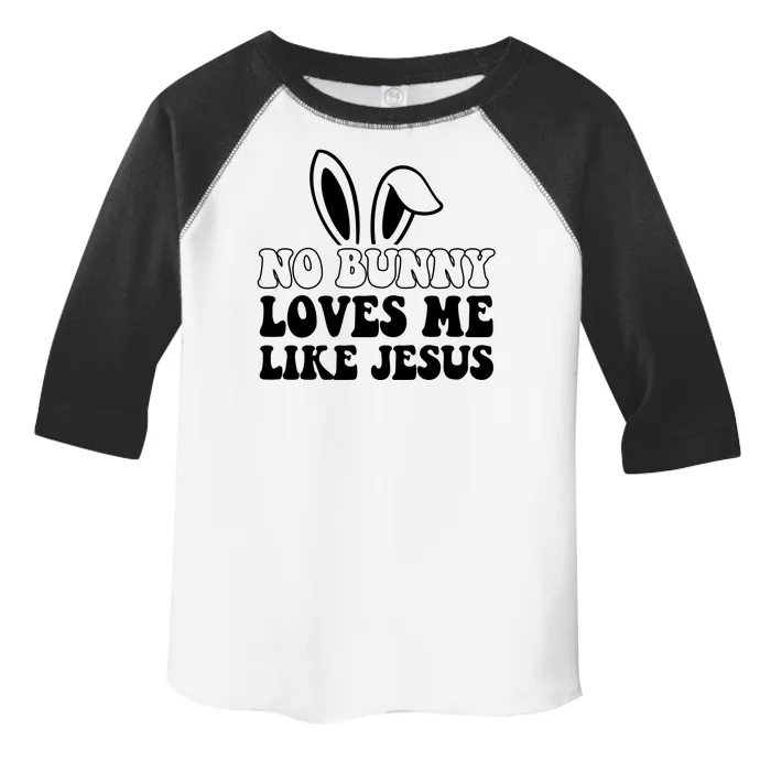 No Bunny Loves Me Like Jesus Cute Easter Toddler Fine Jersey T-Shirt