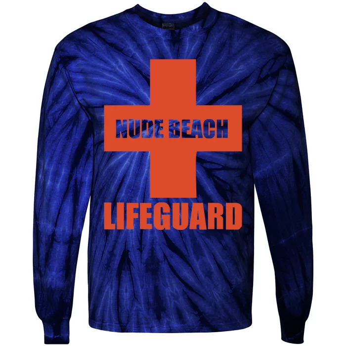 Nude Beach Lifeguard Tie-Dye Long Sleeve Shirt