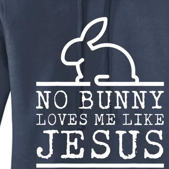 No Bunny Loves Me Like Jesus Christian Easter Eggs Pascha Women's Pullover Hoodie