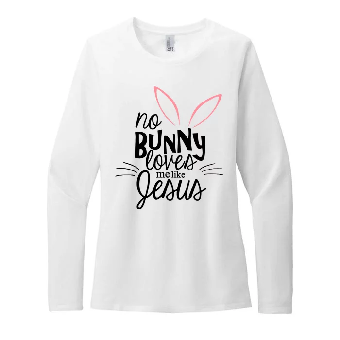 No Bunny Loves Me Like Jesus Easter Womens CVC Long Sleeve Shirt