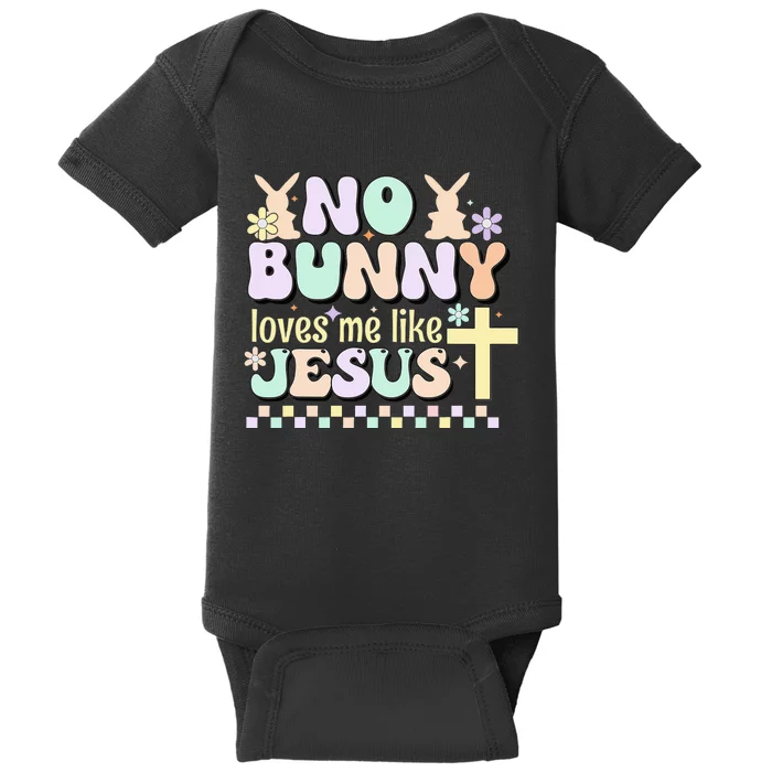 No Bunny Loves Me Like Jesus Christian Religious Easter Baby Bodysuit