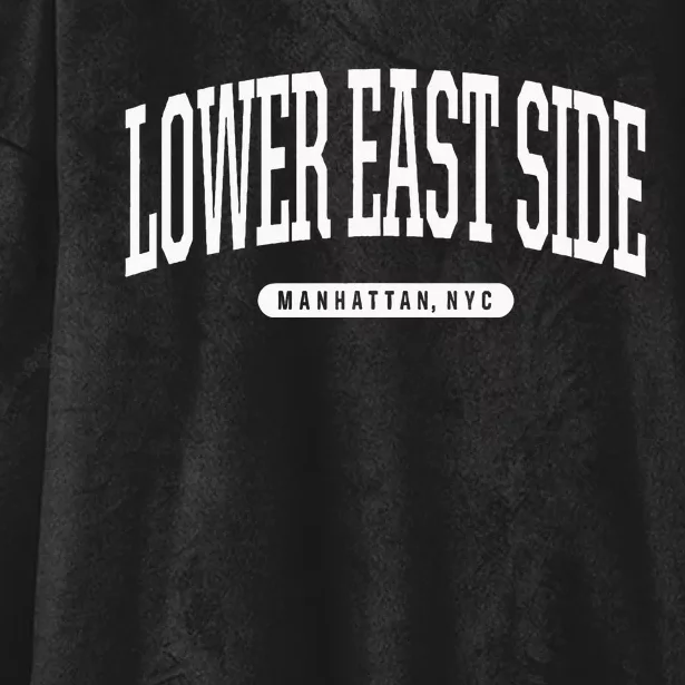 NYC Borough Lower East Side Manhattan New York Hooded Wearable Blanket