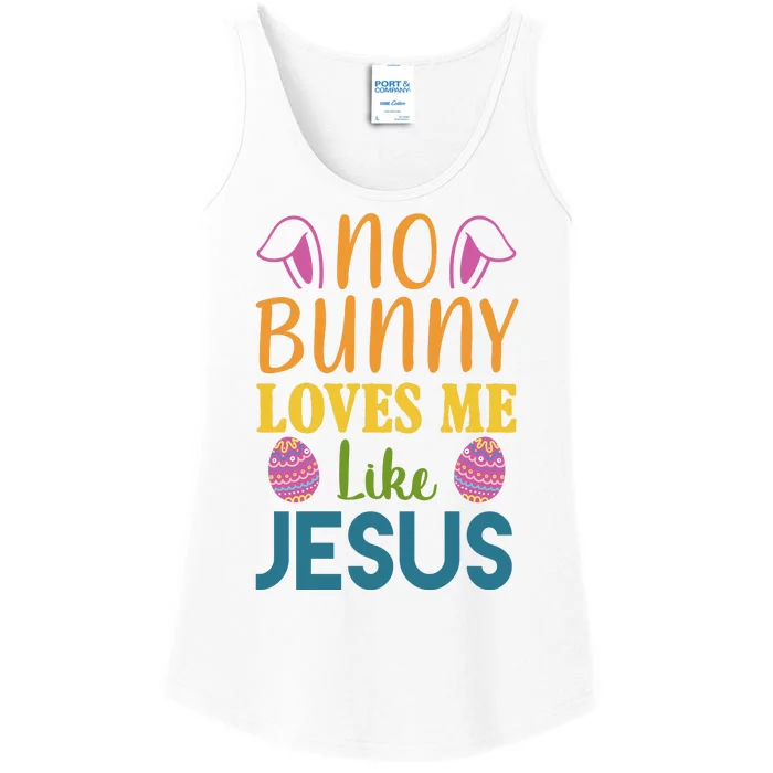 No Bunny Loves Me Like Jesus Easter Holiday Ladies Essential Tank