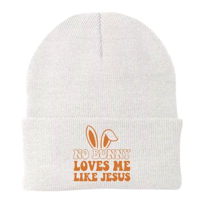 No Bunny Loves Me Like Jesus Easter Bunny Knit Cap Winter Beanie