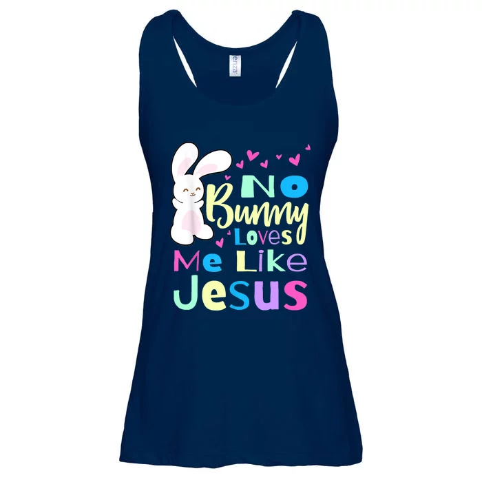 No Bunny Loves Me Like Jesus Jesus Loves Me Easter Ladies Essential Flowy Tank