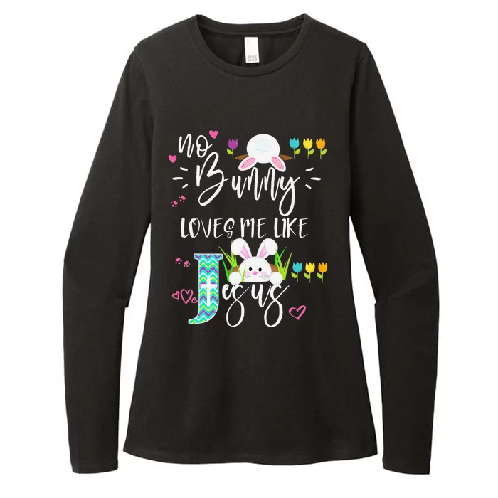 No Bunny Loves Me Like Jesus Christian Easter For Womens CVC Long Sleeve Shirt