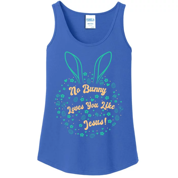 No Bunny Loves You Like Jesus Cute Gift Ladies Essential Tank