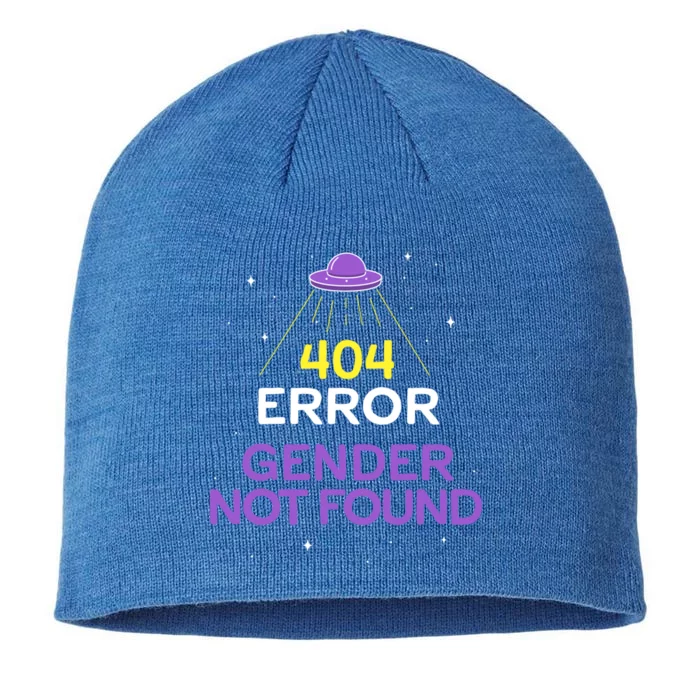 Non Binary Meaningful Gift Error 404 Gender Not Found Non Binary Meaningful Gift 8 1/2in Sustainable Knit Beanie