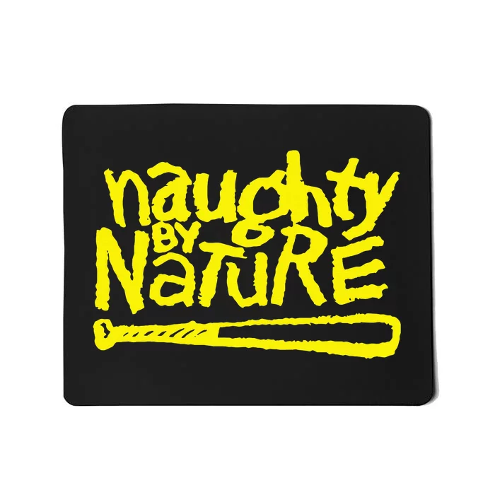 Naughty By Nature – Yellow Logo Black Mousepad