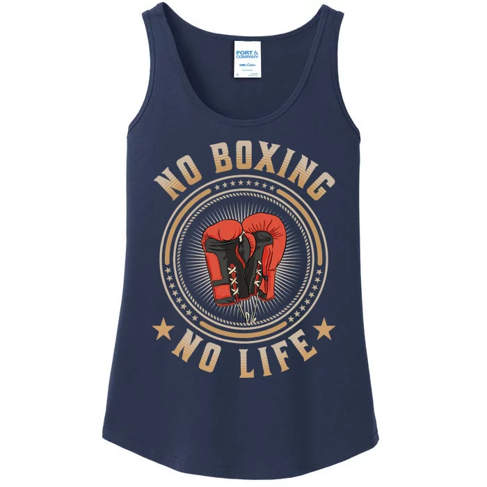 No Boxing No Life Boxing Ladies Essential Tank