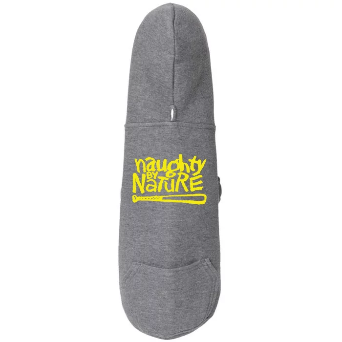 Naughty By Nature – Yellow Logo Black Gift Doggie 3-End Fleece Hoodie