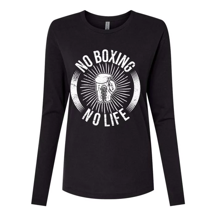 No Boxing No Life Womens Cotton Relaxed Long Sleeve T-Shirt