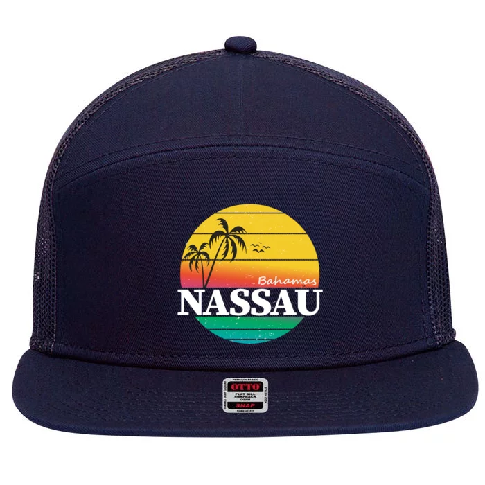 Nassau Bahamas 7 Panel Mesh Trucker Snapback Hat