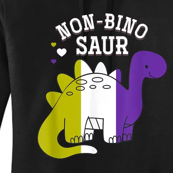 Non Binosaur Non Binary Women's Pullover Hoodie