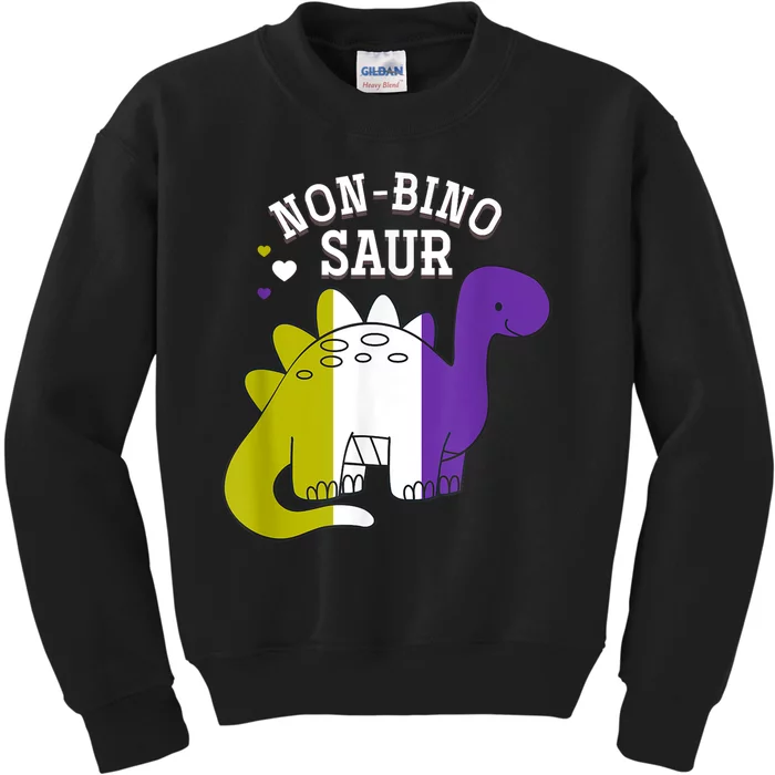 Non Binosaur Non Binary Kids Sweatshirt