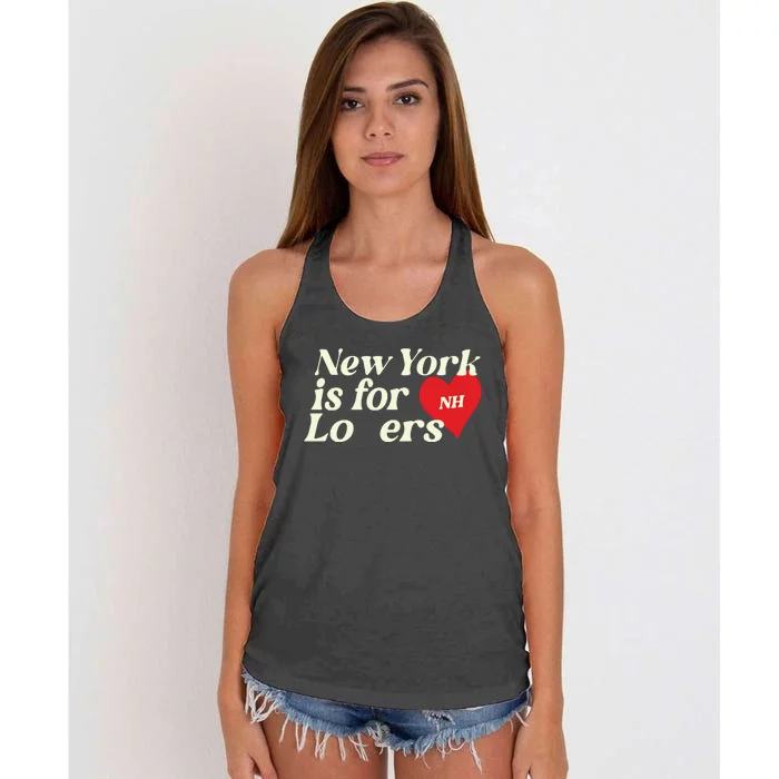 Ny Boston Or Phily Is For Lovers Women's Knotted Racerback Tank