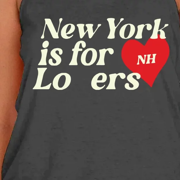 Ny Boston Or Phily Is For Lovers Women's Knotted Racerback Tank