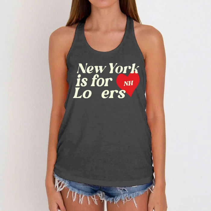 Ny Boston Or Phily Is For Lovers Women's Knotted Racerback Tank