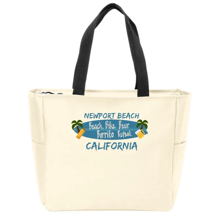 Newport Beach Orange County California Zip Tote Bag