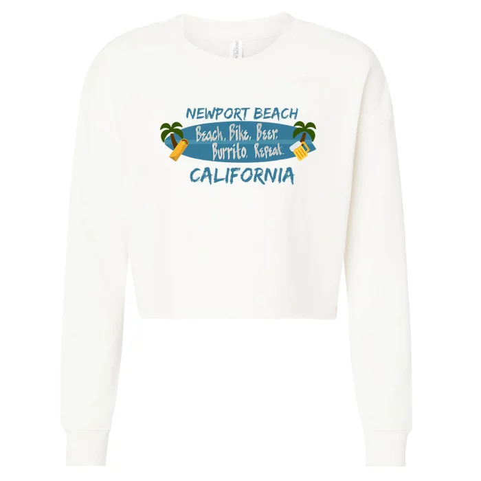 Newport Beach Orange County California Cropped Pullover Crew