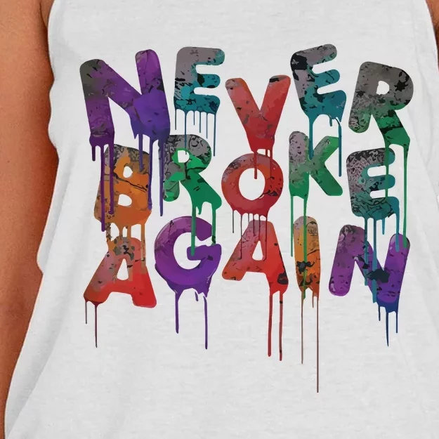 Never Broke Og Drip Rundown Women's Knotted Racerback Tank