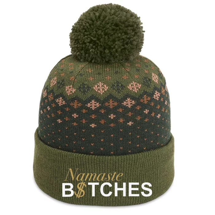 Namaste B$Tch Perfect For Yoga Empowered Selfex Pression The Baniff Cuffed Pom Beanie