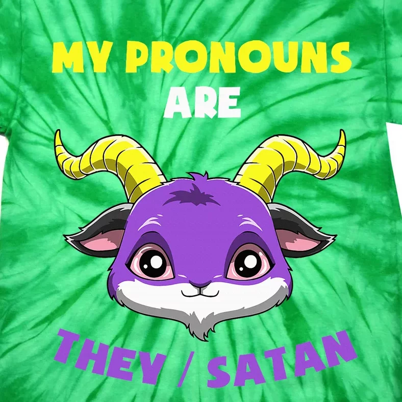 Non Binary Pride Lgbtq Satan Pronouns Tie-Dye T-Shirt