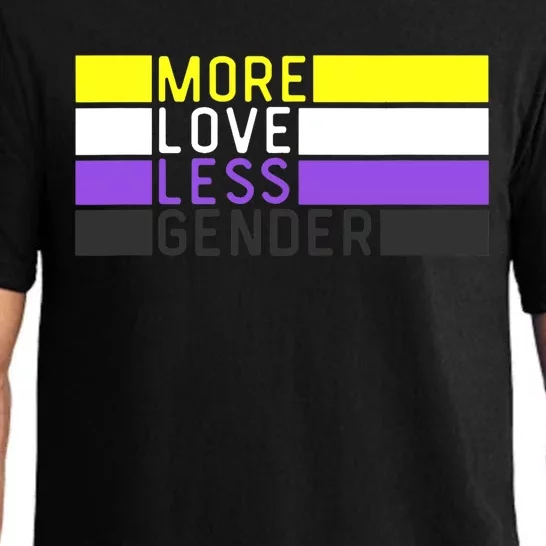 Non Binary Pride, NB More Love Less Gender, LGBTQ Nonbinary Pajama Set