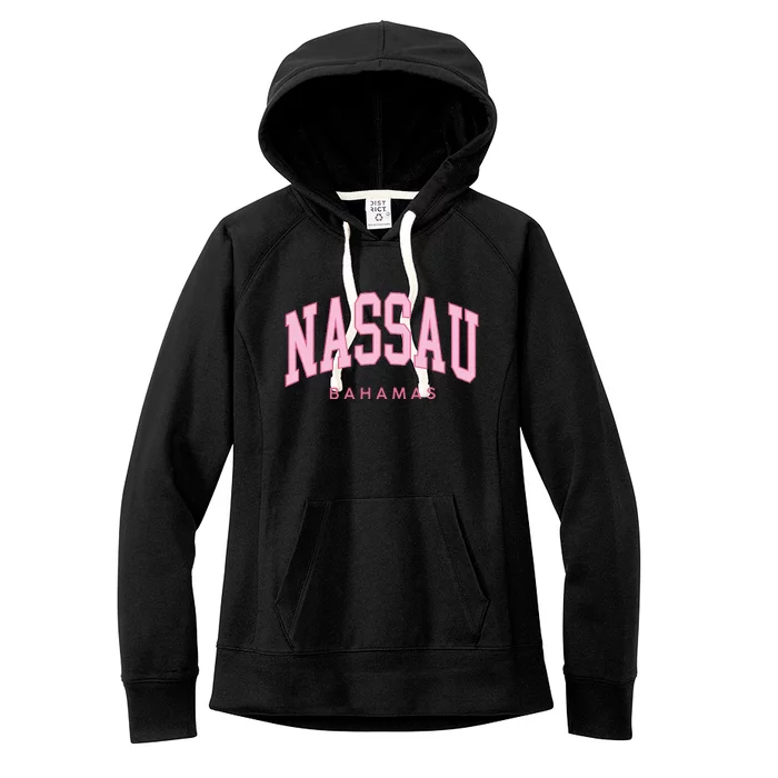 Nassau Bahamas Preppy Retro Throwback Souvenir Women's Fleece Hoodie