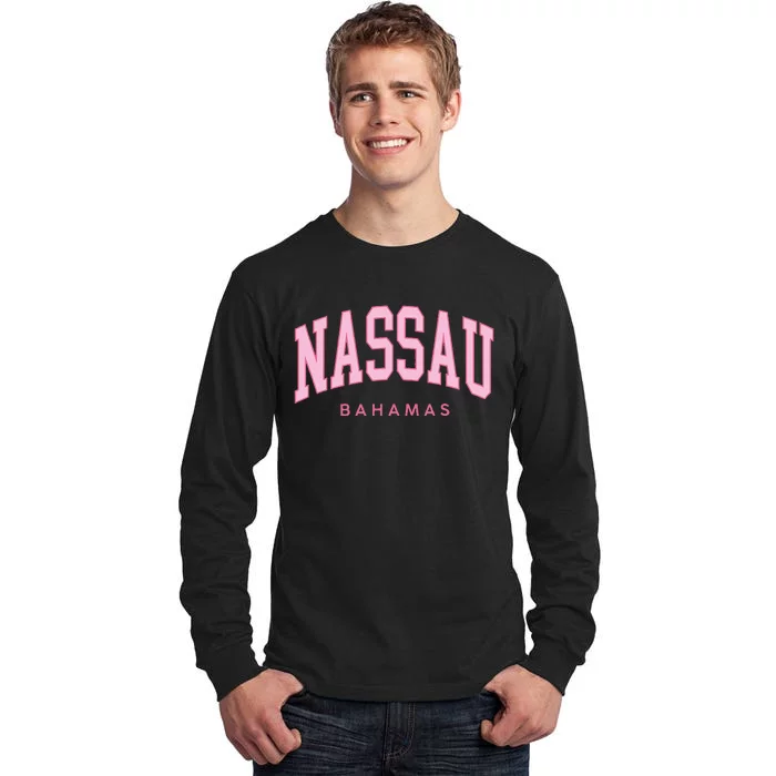 Nassau Bahamas Preppy Retro Throwback Souvenir Tall Long Sleeve T-Shirt