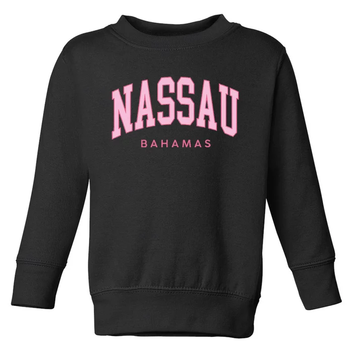 Nassau Bahamas Preppy Retro Throwback Souvenir Toddler Sweatshirt